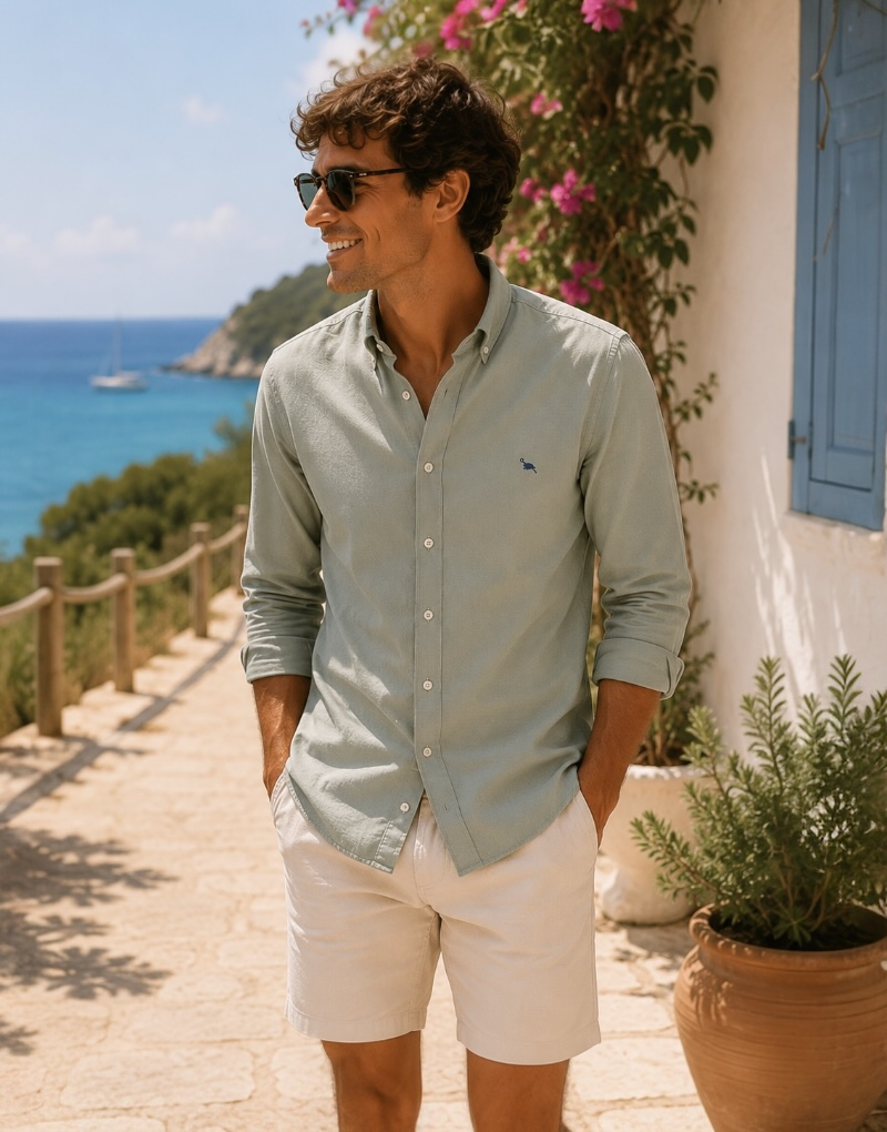 Alonso | Camisa oxford verde