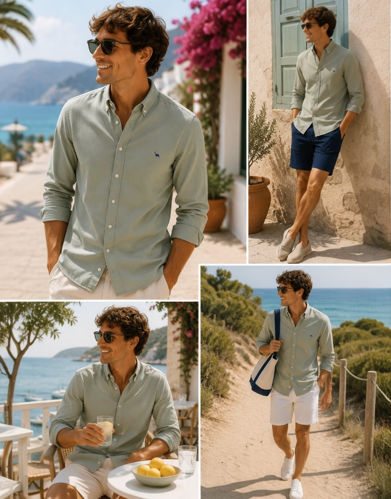 Alonso | Camisa oxford verde